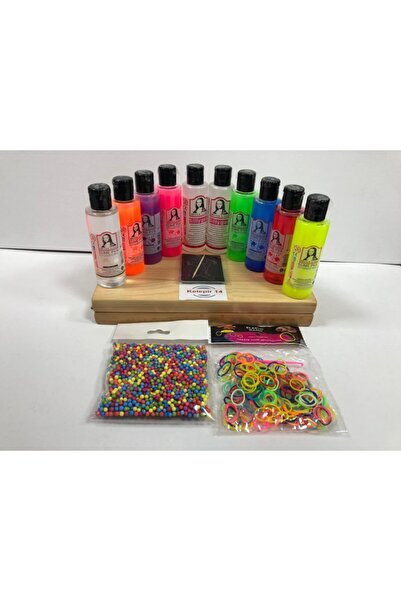 Monalisa Slime 8renk Sıvı Yapıştırıcı 70ml+ 2 Adet Boraks 70ml + Renkli Köpük...