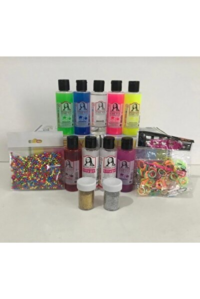 Monalisa Slime Yapma Seti 7 Renk 70 Ml Slime, 2 Adet 70 Ml Boraks, 2 Adet Toz...