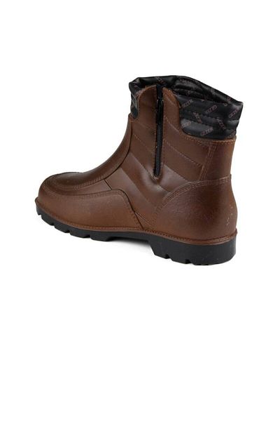 GEZER Unisex Καφέ Μάλλινες Εσωτερικές Λαστιχένιες Μπότες