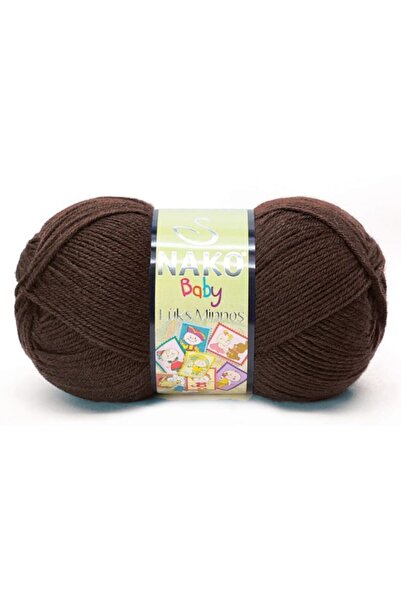 NAKO بيبي لوكس مينوس 1182 خيط حياكة يدوي بني 100 جرام