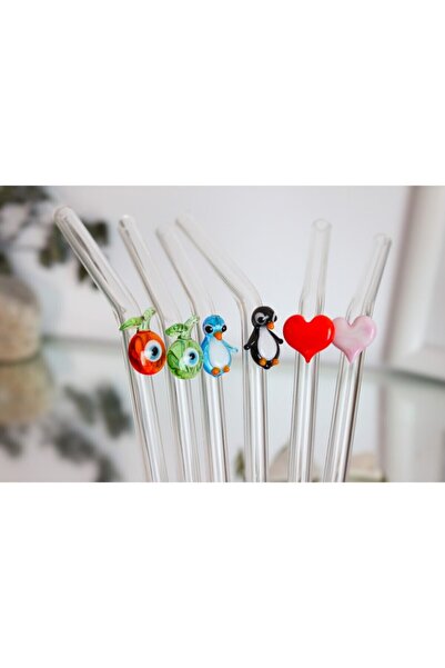 ADAMODART Evil Eye Apple 2-Piece Glass Straw