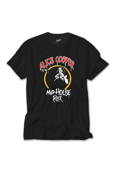 Z zepplin Μαύρο μπλουζάκι Alice Cooper Mad House