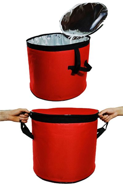 Alfagrup Red Cooler Icebox Beach Camping Travel Carry Bag 55 Liters