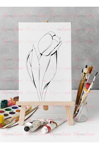 KanvasSepeti Cizgili Boyanabilir Tuval Tablo 40x30cm