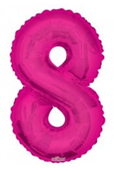 parti sürprizi بالون فويل رقم 8 وردي 100 سم
