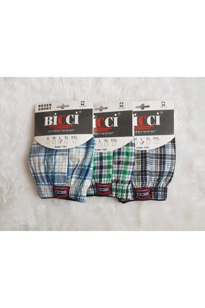 BİCCİ Ανδρικά σλιπ μπόξερ 3 τεμαχίων Oversize Poplin