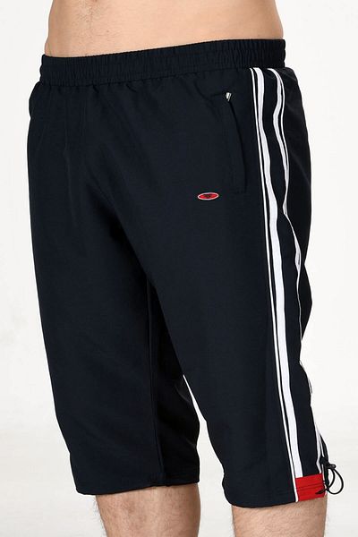 Enrico Ferry Enrico Ferry Men's Navy Blue Side Stripes Quick Drying Plus Size Capri Edy2388b