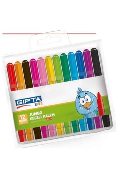 Gıpta Jumbo Felt Tip Pen 12 Colors