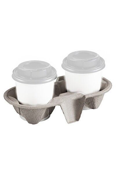 Kullan At Karton Bardak Taşıyıcı 2 Li / Karton Bardak Viyolü 2 Li (120 Li Paket)