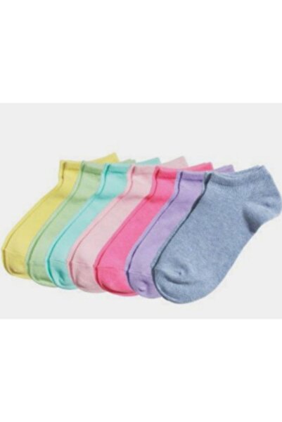 ASGÜL SOCKS Ciorapi de vară din bumbac pieptănat colorați pentru femei 8 perechi