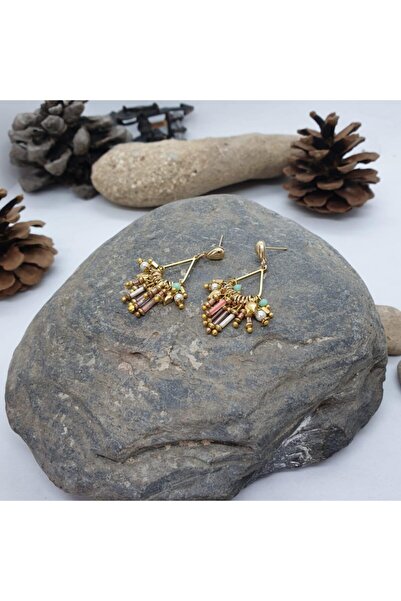 Porsuk Alternatif El Yapımı Etnik Otantik Hippi Bohem Küpe