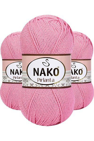 NAKO Diamond 06740 (Pink) Amigurumi Hand Knitting Yarn/Wool 5 Pcs