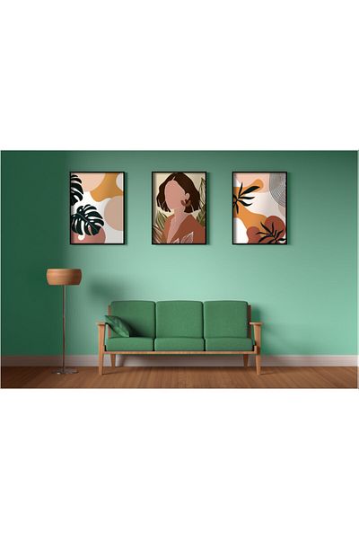 ÖZCANLAR ÇERÇEVE Frameless Multi Frames Prints Print Set Home Decor Home Decor Painting 159