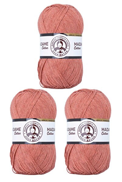 Ören Bayan Madame Cotton Pembe El Örgü Ipliği 3'lü Set 037 100 gr