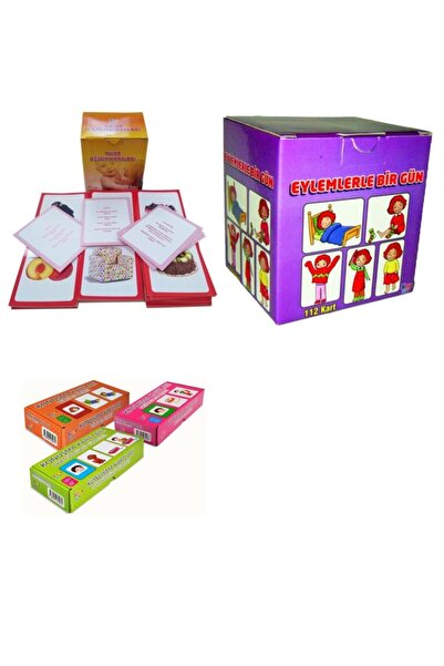 Yuka Kids Eğitim Kartları  Eylemlerle Birgün  Konuşma Kartları ( 3 Lü Set) To...