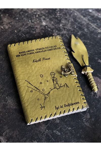 zarif atölye Little Prince Handmade Leather Notebook