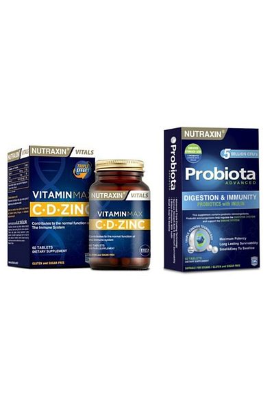 Nutraxin Probiata Advanced 60 Tablets - Probiotic Content and Vitamin Max 60 Tablets