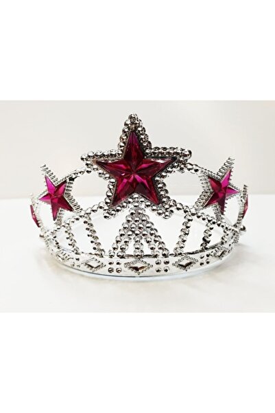 moysahşap Coroana Elsa Frozen Elsa de culoare fucsia cu Star Stone