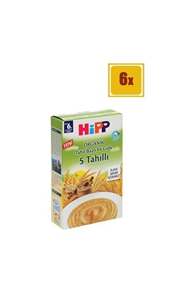 Hipp Organik 5 Tahıllı Tahıl Bazlı 200 gr Kaşık Maması 6 Lı Set