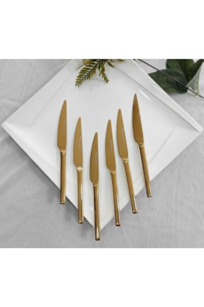 BRONDOFF Stayle Gold Titanyum 6 Adet Tatlı Bıçak