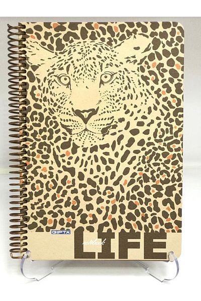 Gıpta Life Safari Kraft Wire Notebook Hard Cover 100 Sheets 17x24 Unlined Plain