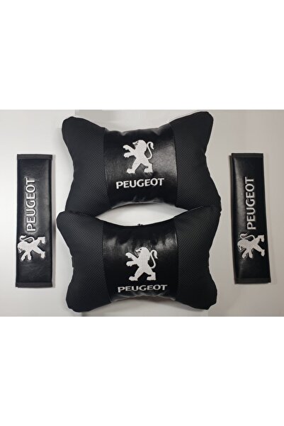 CMS OTO AKSESUAR Peugeot Deri Yastık + Kemer Pedi 2'li Konfor Seti - Pejo Set...