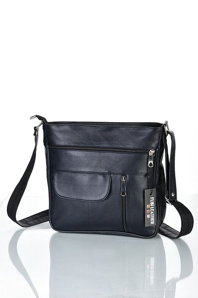 fubileather Geantă de umăr din piele naturală