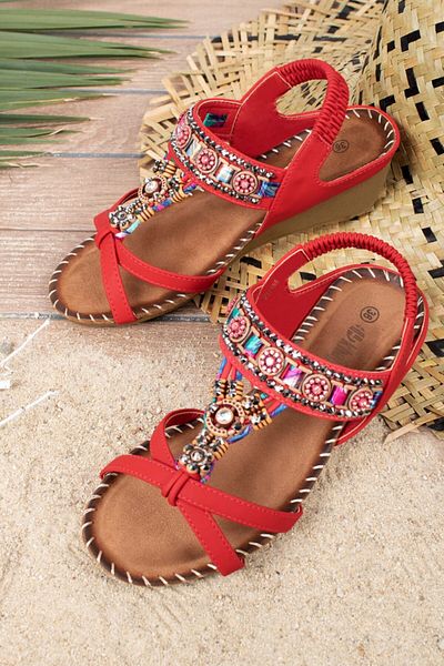 Khayt Anatolia Anatomical Fashion Stoned Daily Women's Sandals