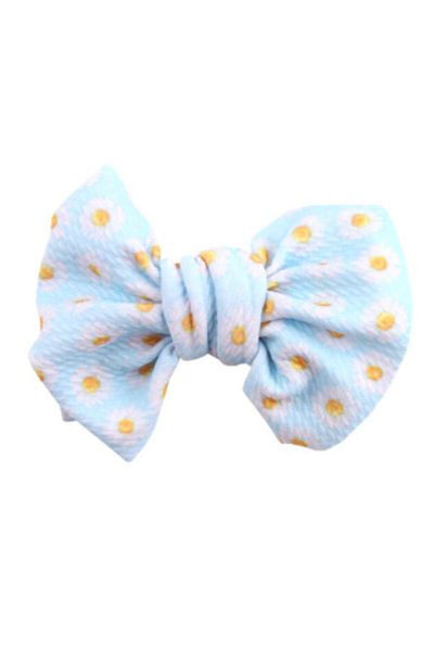 Petityu Fundita - Agrafa elastica cu fundita Scrunchy potrivita pentru orice an - Accesorii pentru par Blue Daisy