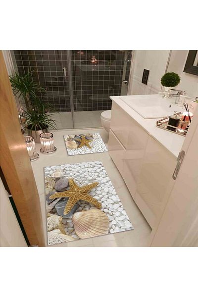 MODANOİVA Non-Slip Base Mat 2 pcs 50x60 cm - 60x100 cm