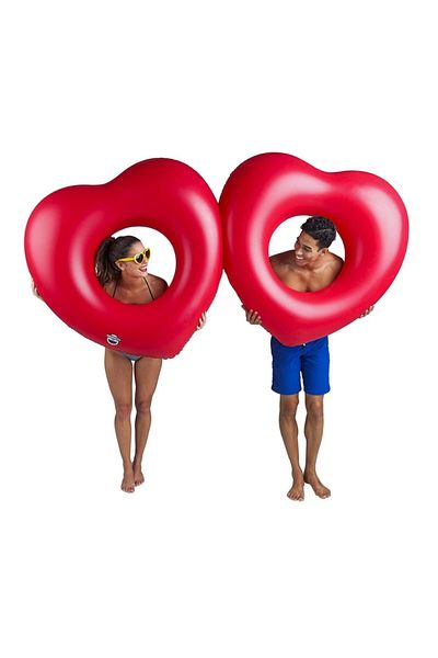 Bigmouth 2-Piece Inflatable Sea Ring with Heart