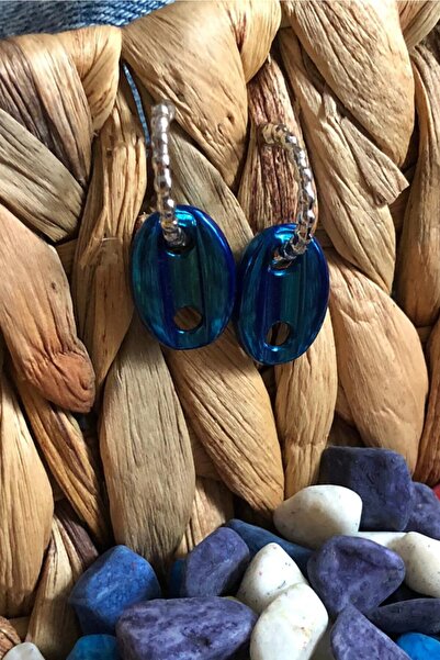 Leerybee Neon Blue Antiallergic Sailor Knot Earrings