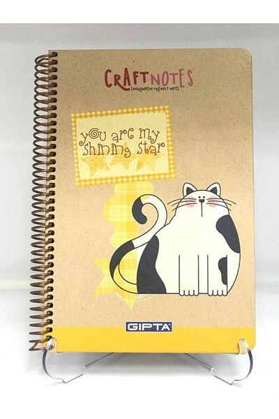 Gıpta Craft Notes Spiral Hard Cover Notebook 17x24 100 Sheets Lined