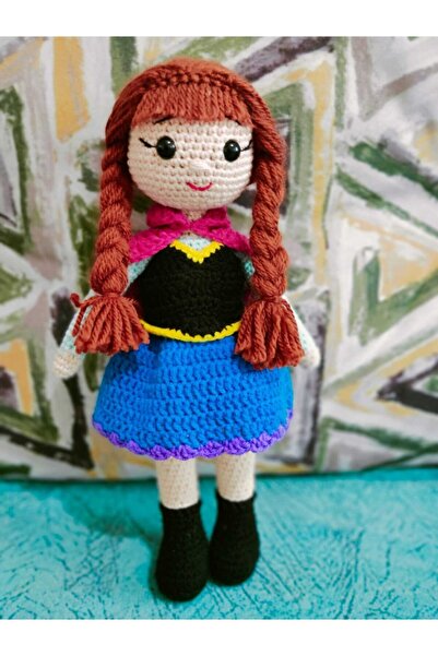 OYUNCAKPARK Frozen Anna Bebek Amigurumi Organik Oyuncak
