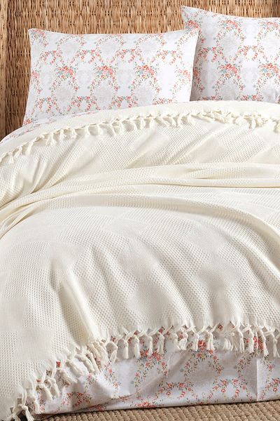 Şaheser Cream Mona Double Pique Set