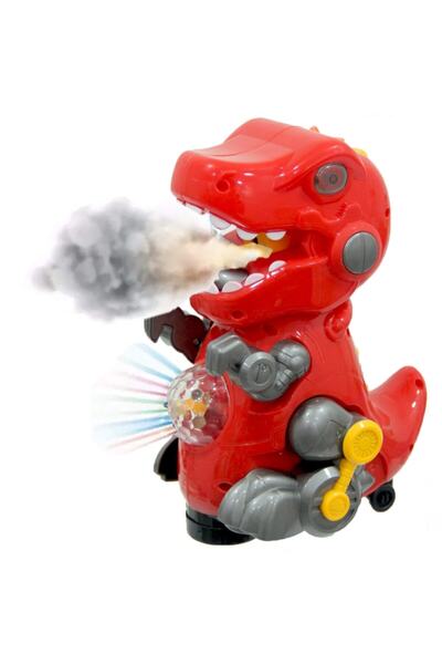 Birlik Oyuncak Pilli Işıklı Duman Püskürten Robot Trex