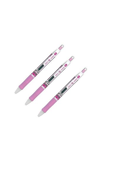 Dong-A Q-knock 0.7 Gel Roller Pen Pink 3 Pieces