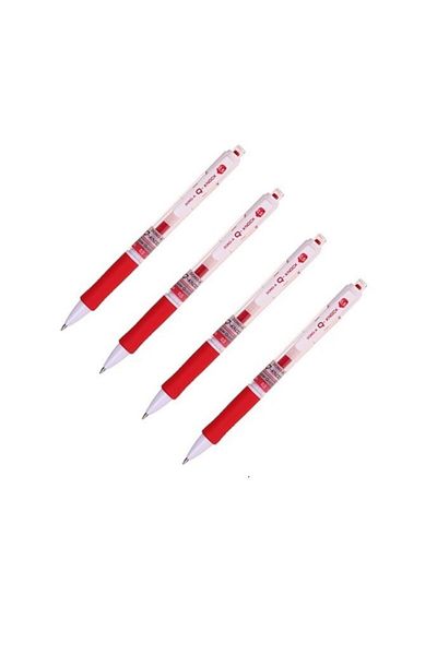 Dong-A Q-knock 0.5 Gel Roller Pen Red 4 Pieces