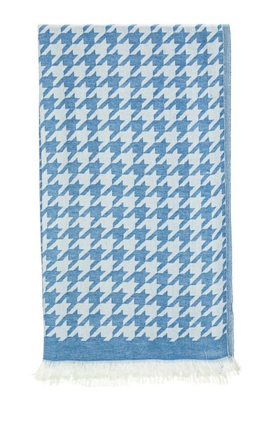 rosa bianca Piyedepul albastru din bumbac jacquard