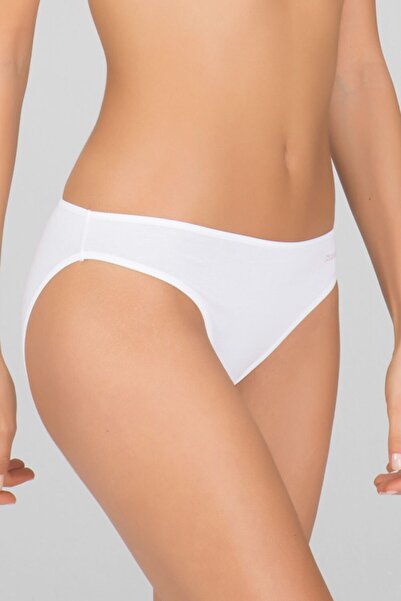 Kom Kadın Beyaz Super Bikini Külot 2'li