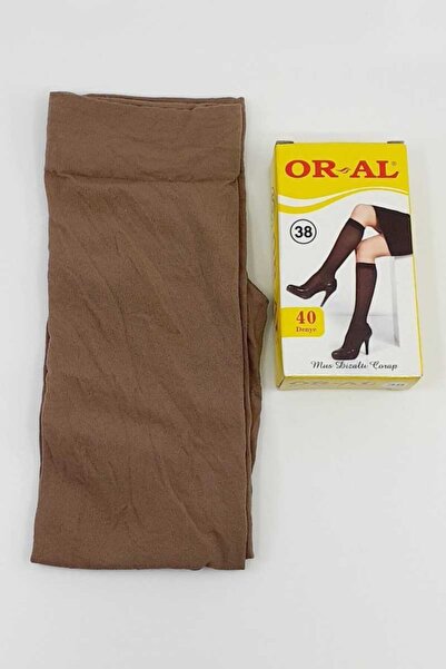 Oral Çorap جوارب نسائية برونزية رفيعة بطول الركبة 40 دنير 12 قطعة 38