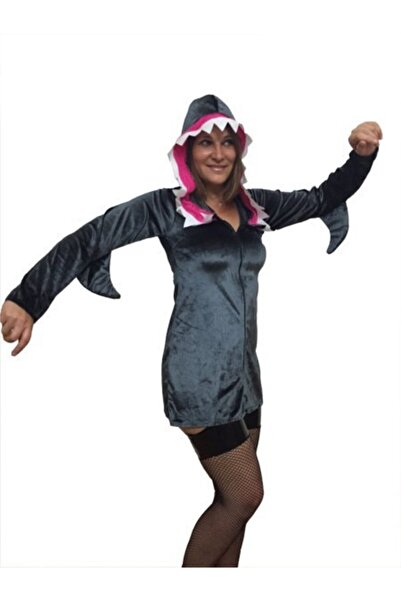 Annee Bakk Şık Kadın Siyah Köpekbalığı Kostümü, Eğlenceli ve Rahat Giyim Seçe...