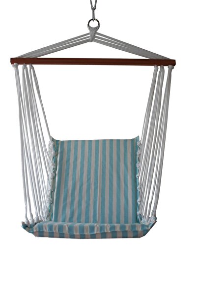 ALTINOLUK HAMAK Altınoluk Sandalye Salıncak Püsküllü ( Mavi Beyaz )