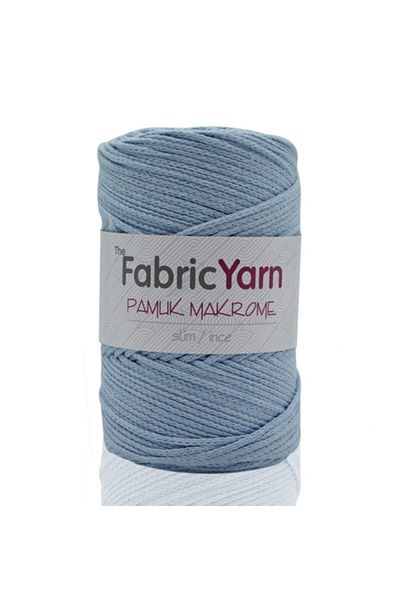 The Fabric Yarn Soft Blue Cotton Macrame Thin Thread