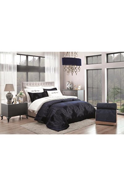 Taç Çeyiz Seti Evimdeki Işıltı Paketi Estela Lacivert 10 Parça