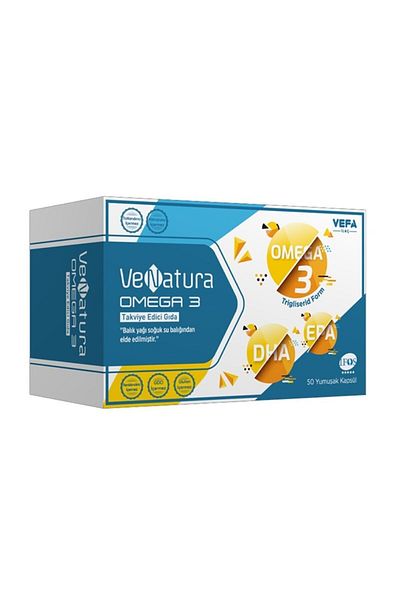 VeNatura Omega 3 Supplementary Food 50 Capsules