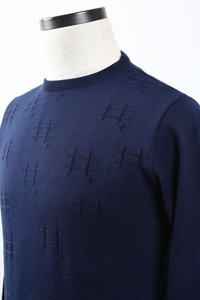Sarar Ανδρικό πουλόβερ Navy Blue O λαιμόκοψη