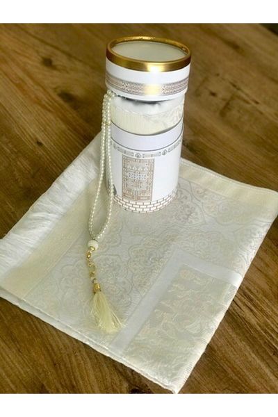 enti ev tekstili Dowry Gift Luxury Boxed Prayer Rug Set