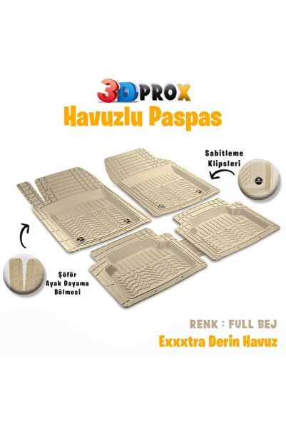 Lunga Volvo S60 2007 Model Prox 4d Havuzlu Paspas Full Bej