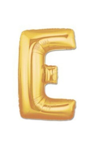 parti sürprizi Foil Balloon Letter E Gold Color 100 cm
